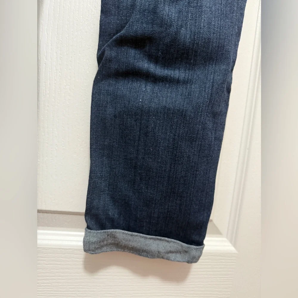 Paige Skyline Skinny Crop cuffed Hem Jeans women’s Sz 26 dark blue closet staple